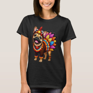 French Bulldog Turkey Funny Thanksgiving Animal Do T-Shirt