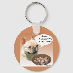 French Bulldog Turkey Key Ring