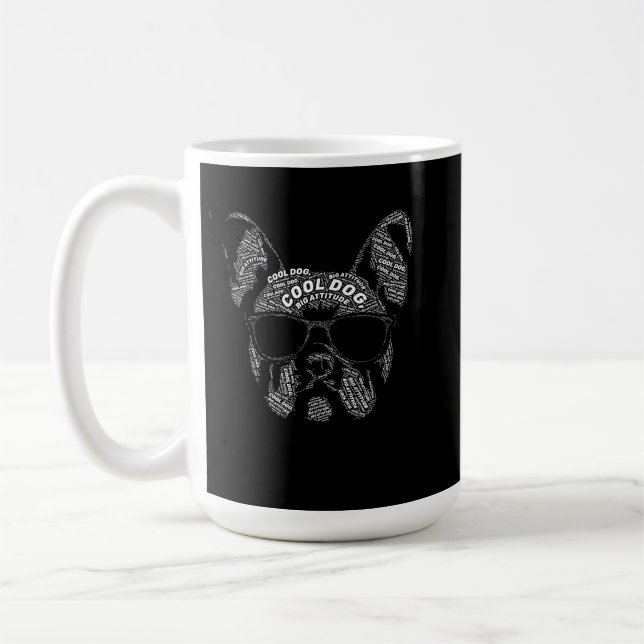French Bulldog Typography Coffee Mug (Left)