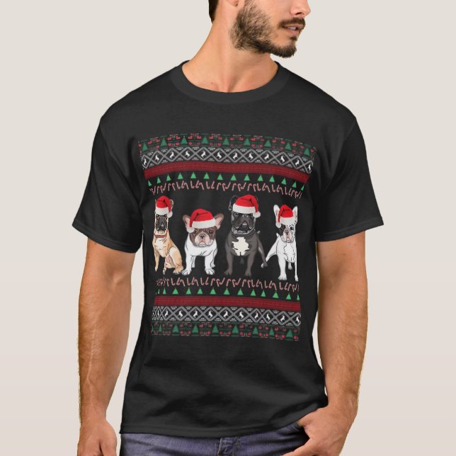 French Bulldog Ugly Christmas Sweater Essential T- (Front)