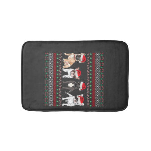 French Bulldog Ugly Christmas Sweater Essential T- Bath Mat