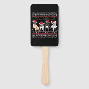 French Bulldog Ugly Christmas Sweater Essential T- Hand Fan
