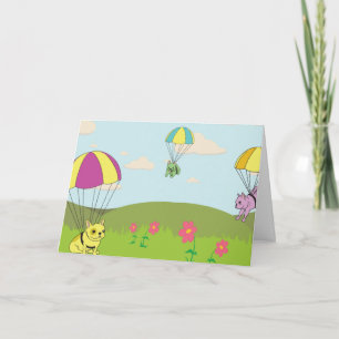 French Bulldog Umbrella Fun Thank You Card