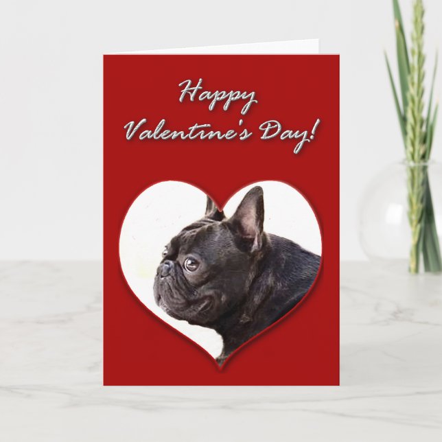 French bulldog Valentines Day Card (Front)