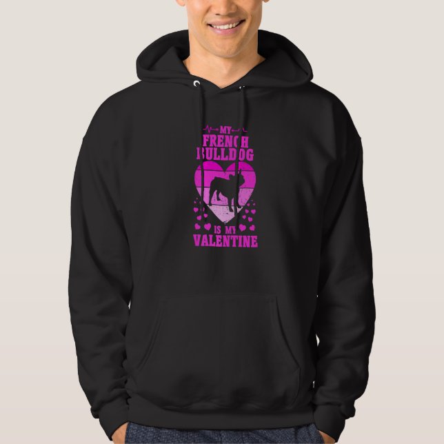 French Bulldog Valentines Day Dog Lover For Men An Hoodie (Front)