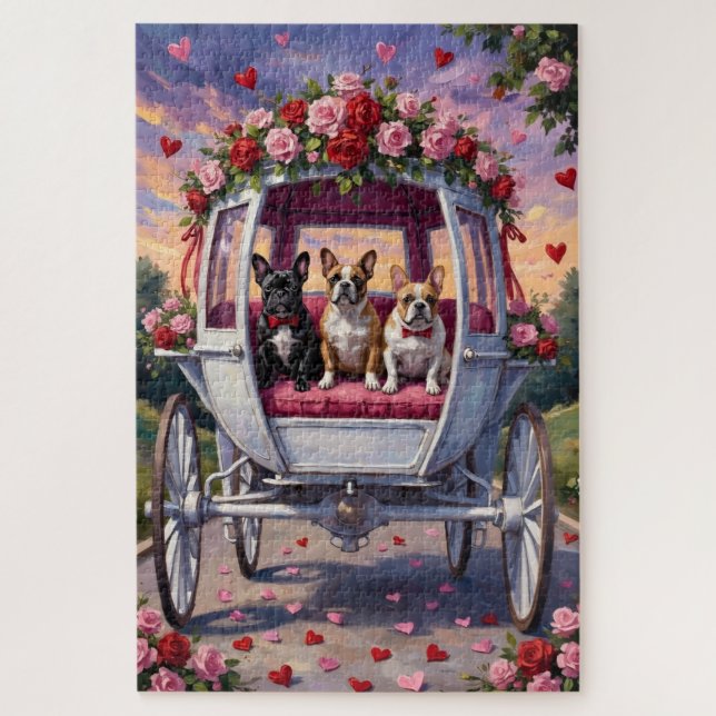 French Bulldog Valentine's Day  Jigsaw Puzzle (Vertical)