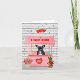 French Bulldog Valentine's Day Kissing Booth Card