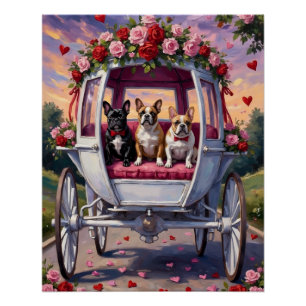 French Bulldog Valentine's Day Poster