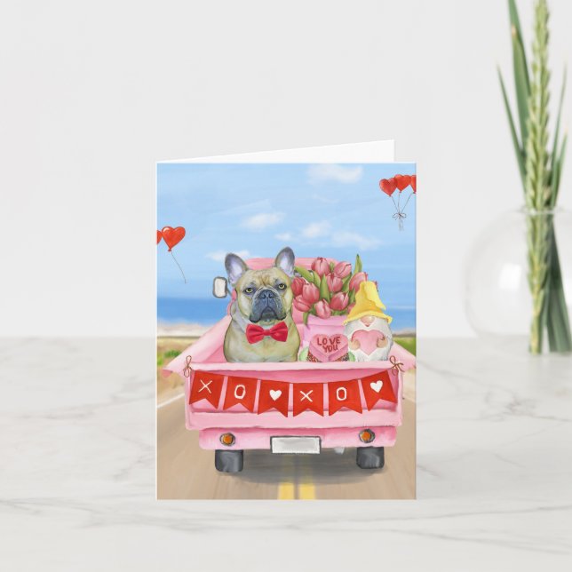French Bulldog Valentine's Day Truck Card (Front)