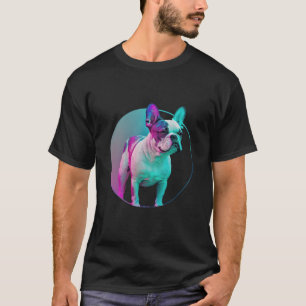 French Bulldog Vaporwave Retrowave Aesthetic T-Shirt