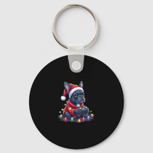 French Bulldog Video Game Controller Light Snow Sa Key Ring