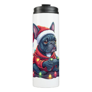 French Bulldog Video Game Controller Light Snow Sa Thermal Tumbler