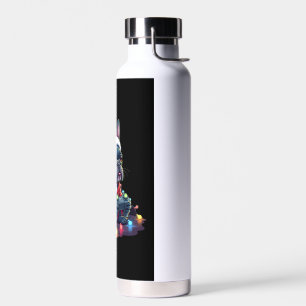 French Bulldog Video Game Controller Light Snow Sa Water Bottle