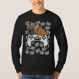 French Bulldog Video Game Noob Oof Kids Boys Girls T-Shirt