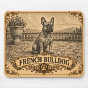 French Bulldog, Vintage Heritage Dog Mouse Pad
