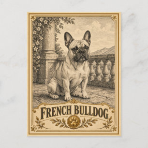 French Bulldog, Vintage Heritage Dog Postcard
