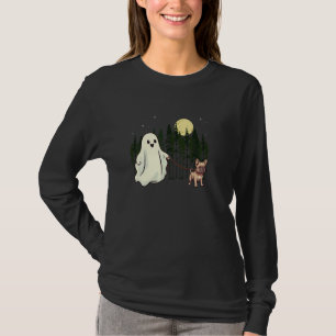 French Bulldog Walking Ghost Halloween Funny Kids T-Shirt