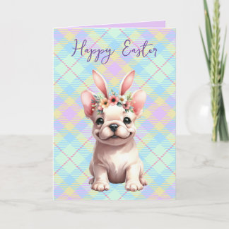 French Bulldog Watercolor Easter card