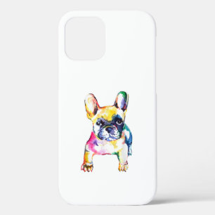 French Bulldog Watercolor Hand Draw For Dog Lover iPhone 12 Case