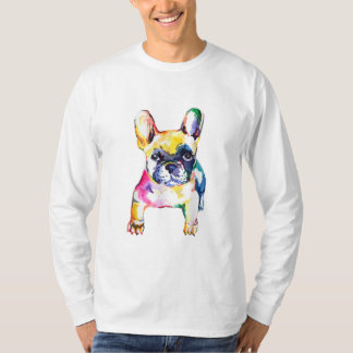 French Bulldog Watercolor Hand Draw For Dog Lover T-Shirt