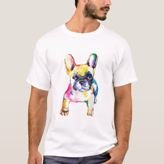 French Bulldog Watercolor Hand Draw For Dog Lover T-Shirt
