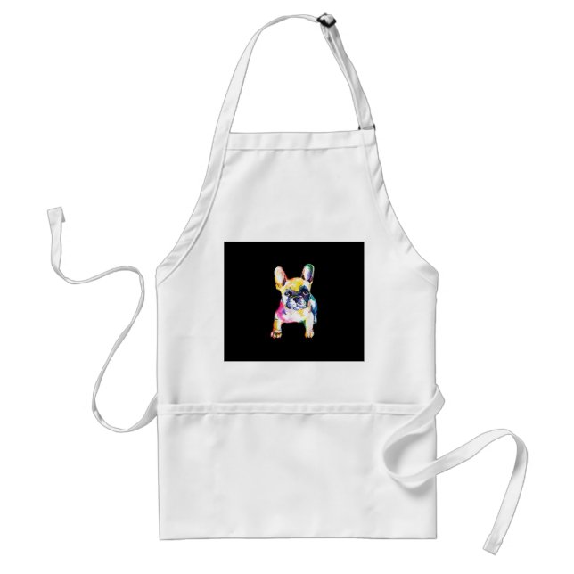 French Bulldog Watercolor Hand Drawing Gift Standard Apron (Front)