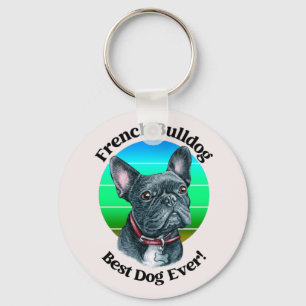 French Bulldog Watercolor  Keychain
