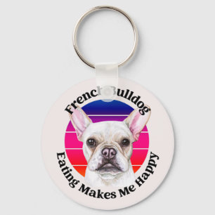 French Bulldog Watercolor Keychain
