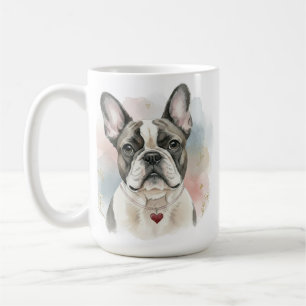 French Bulldog Watercolor Mug – Soft Valentine