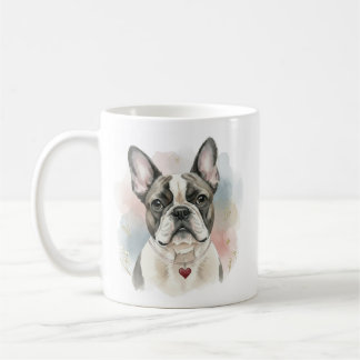 French Bulldog Watercolor Mug – Soft Valentine Sty