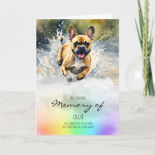 French Bulldog watercolour pet dog loss sympathy  Card