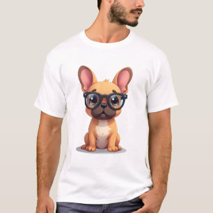 French Bulldog Wearing Glasses Copy T-Shirt