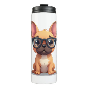 French Bulldog Wearing Glasses Copy Thermal Tumbler