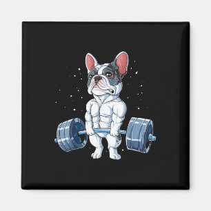 French Bulldog Weightlifting Funny Deadlift Gym Magnet