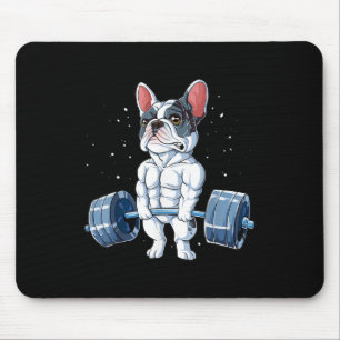 French Bulldog Weightlifting Funny Deadlift Gym Mouse Pad