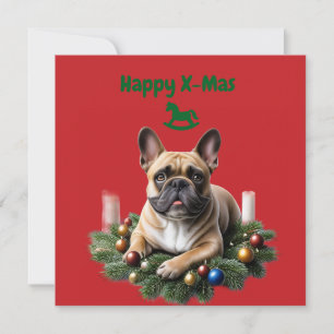French Bulldog Weihnachten Weihnachtskranz