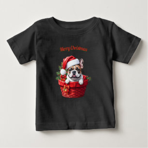 French Bulldog Weihnachtskorb  Christmas  Baby T-Shirt
