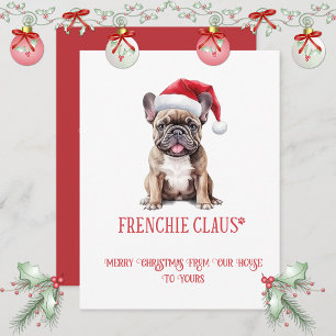 French Bulldog Whimsical Christmas Holiday Card