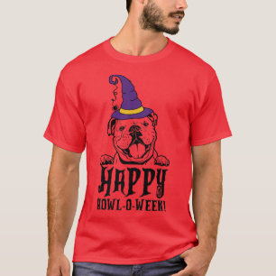 French Bulldog Witch Happy Howl O Ween Halloween D T-Shirt