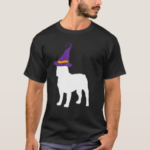 French Bulldog Witch Hat Lazy Halloween Costume Cu T-Shirt
