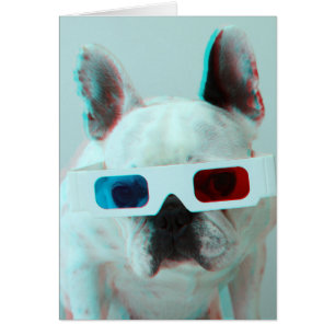 French Bulldog With 3D Glasses