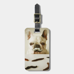 French Bulldog With A Moustache Luggage Tag