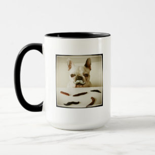 French Bulldog With A Moustache Mug