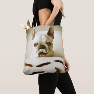 French Bulldog With A Moustache Tote Bag
