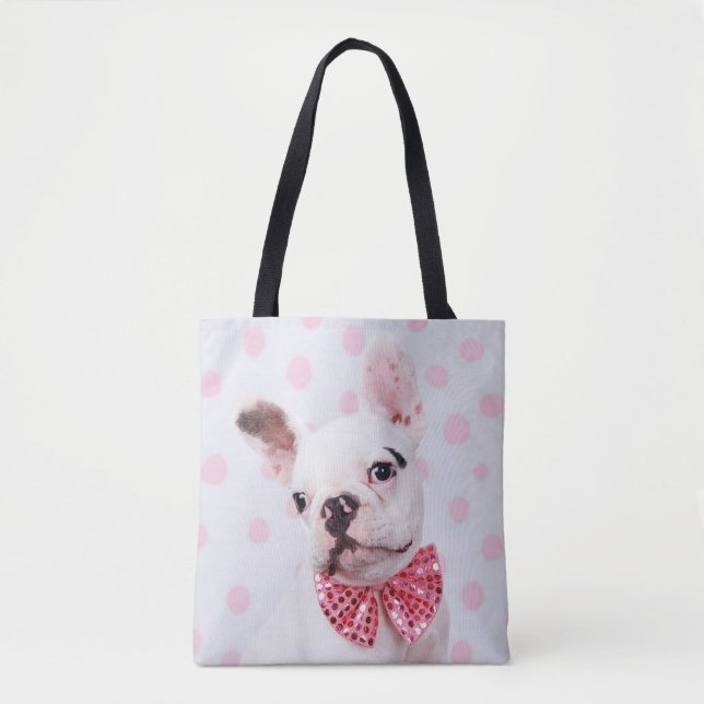 French Bulldog with Bow Tie Tote Bag (Front)