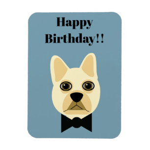 French Bulldog with bowtie Magnet