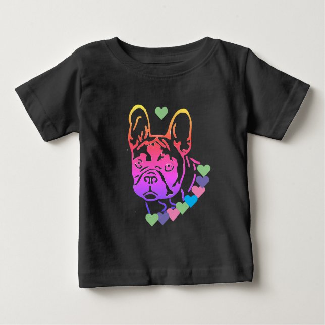 French bulldog with collar baby T-Shirt (Front)