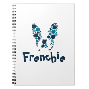 French bulldog with colourful circles notebook