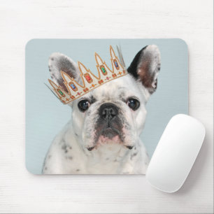 French Bulldog with Crown Mouse Pad
