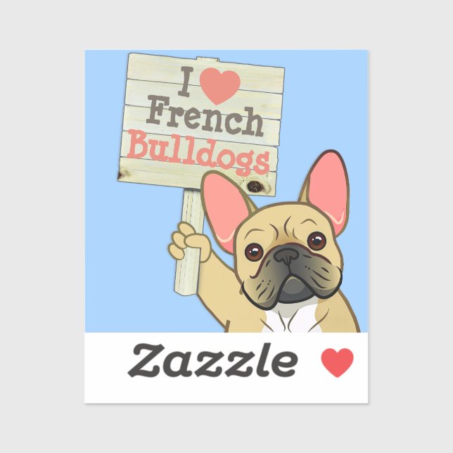 French Bulldog with Customisable Sign (Sheet)